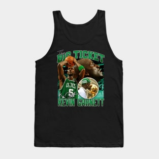 Kevin Garnett The Big Ticket Basketball Signature Vintage Retro 80s 90s Bootleg Rap Style Tank Top